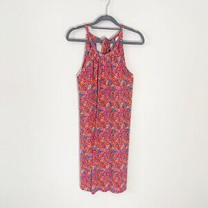 Artisan NY knee length bright spring‎ florals stretch shelf bra dress